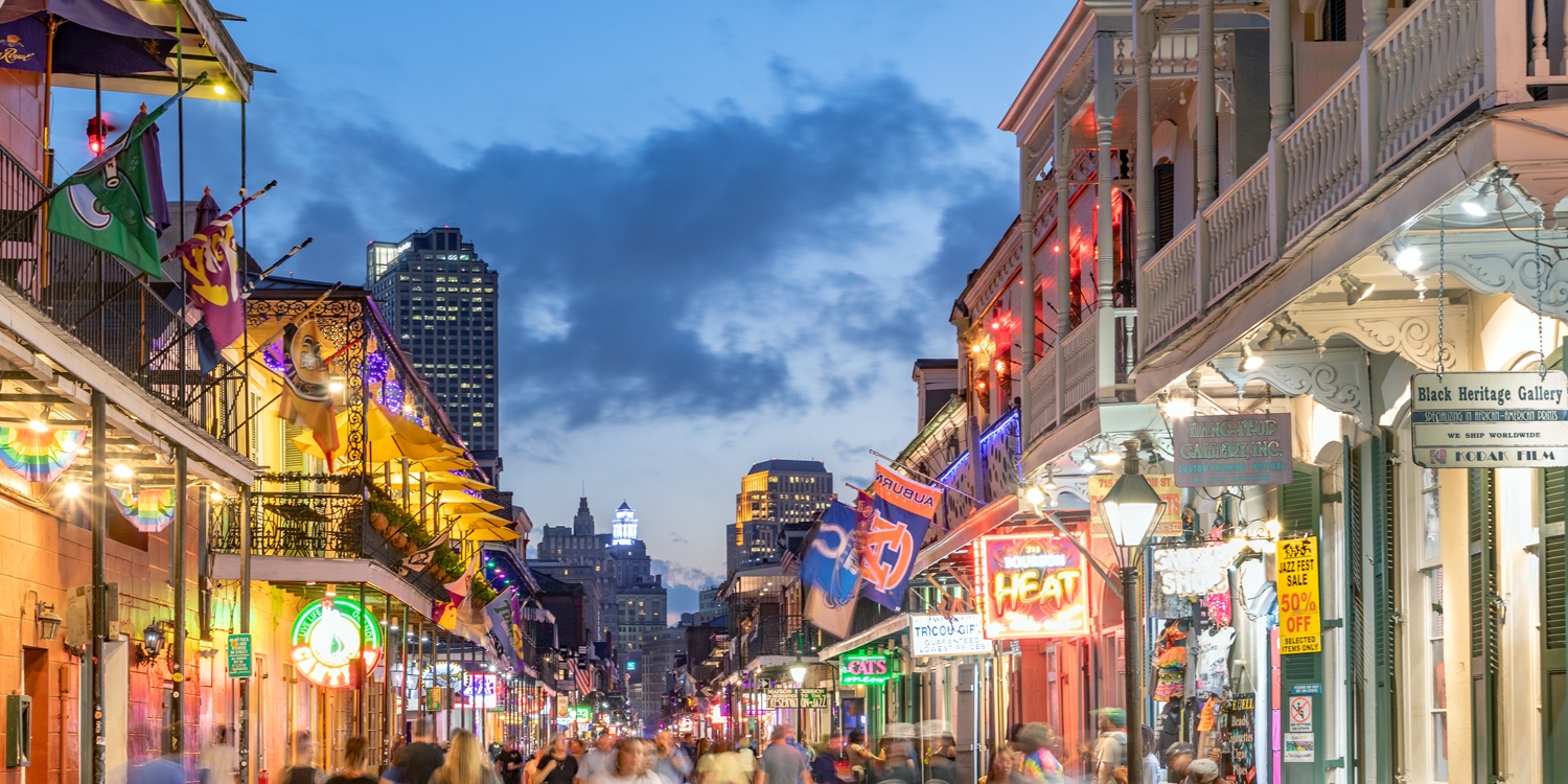 From the hotel, walk to the center of all the action in the French Quarter