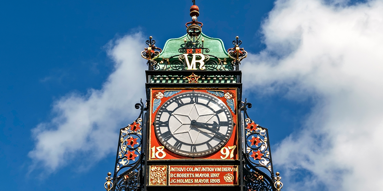  The Eastgate Clock stands in the centre of Chester and is five minutes' walk from the hotel