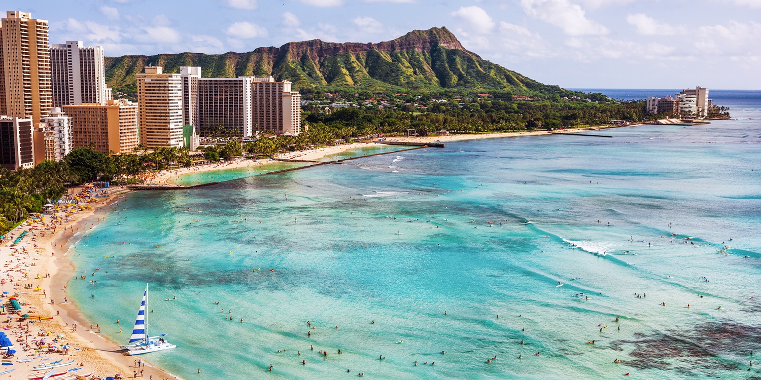 This Honolulu hotel is a short walk from the beach